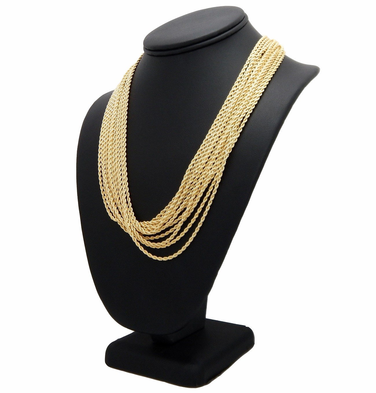 12 Piece Rope Chain Necklace 2.5mm 8″ 16″ 18″ 20″ 22″ 24″ 26″ 30″ Wholesale lot
