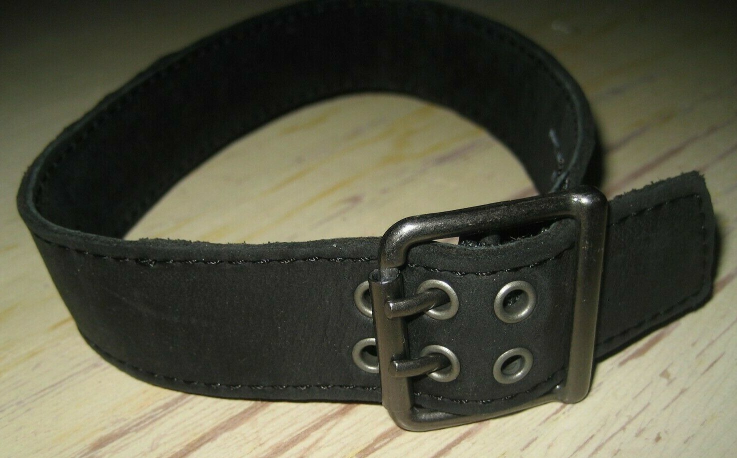 NEW Little Girl’s KS2 Black Suede FAUX LEATHER CHOKER Buckle Necklace Rocker