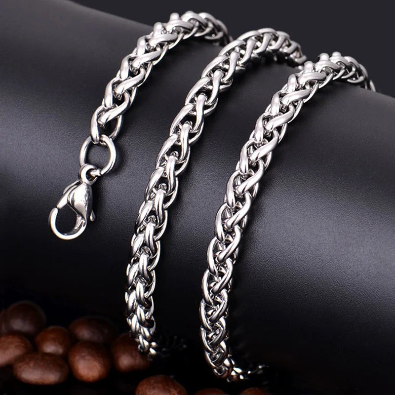 Stainless Steel Women Men Rope Chains, Necklaces Keel Link Chain 2/2.5/3/4/5/6mm