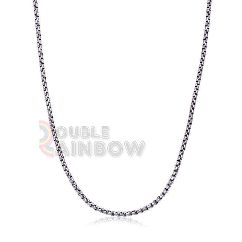 C07 16-36″Men Women stainless steel 3.5mm Rolo Box Necklace Chain link