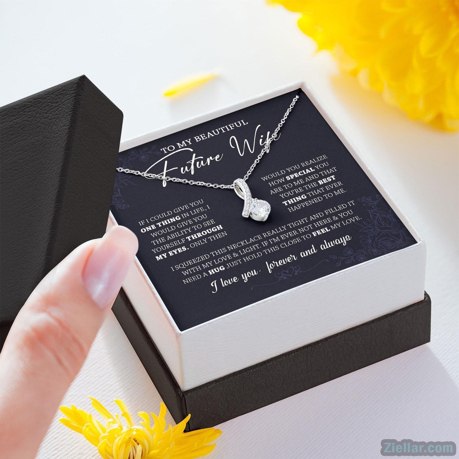 To My Future Wife Necklace, Birthday Valentine Jewelry Gift for Girlfriend