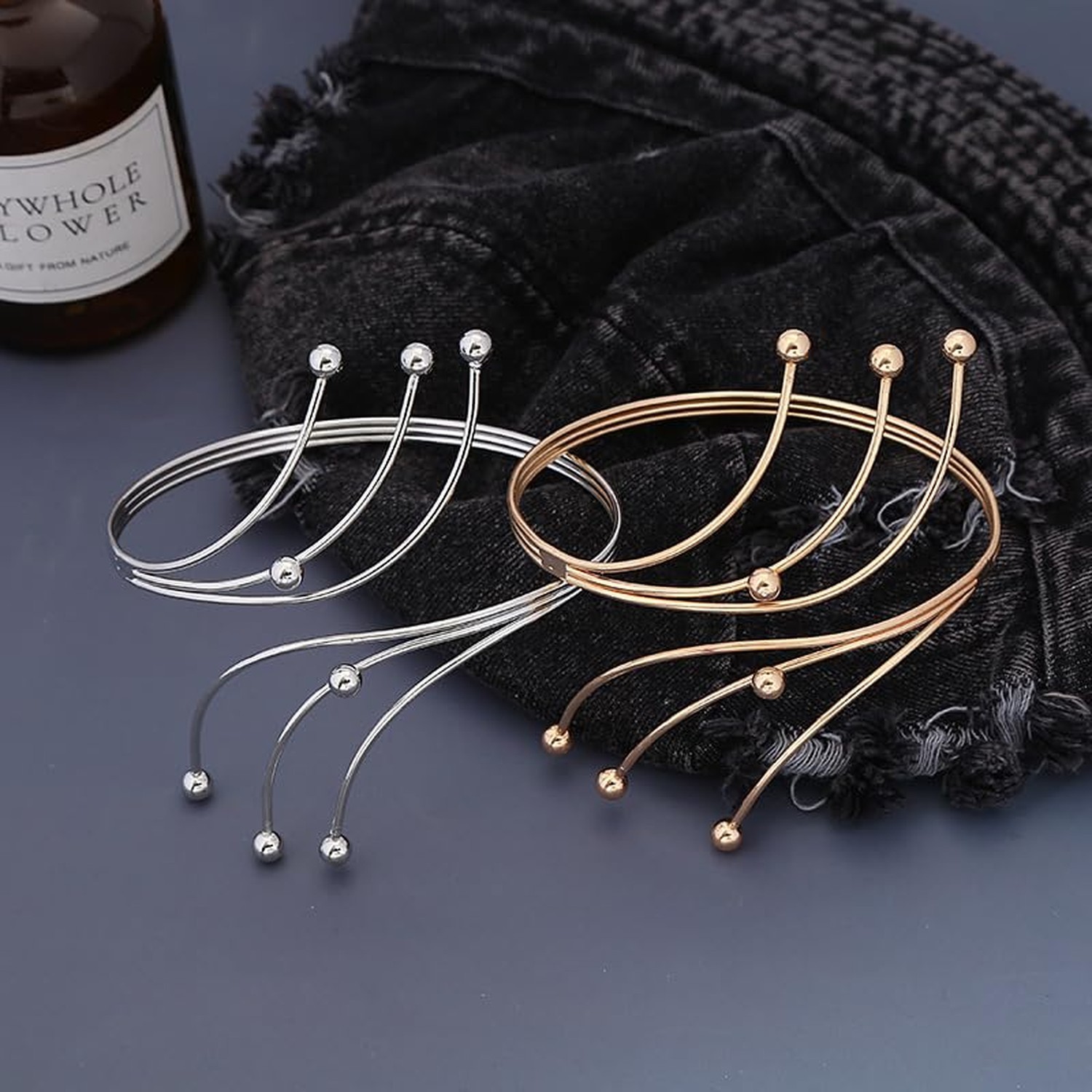 Caiyao Boho Upper Arm Bracelet Cuff Bangle Gold Silver Cuff Bracelets Mental …