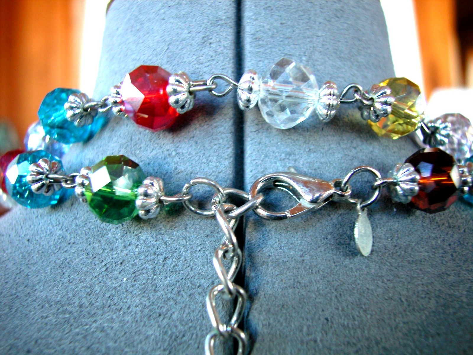 Premier 54 Inch Multicolor Faceted Cut Glass Bead Necklace/ Lobster Clasp