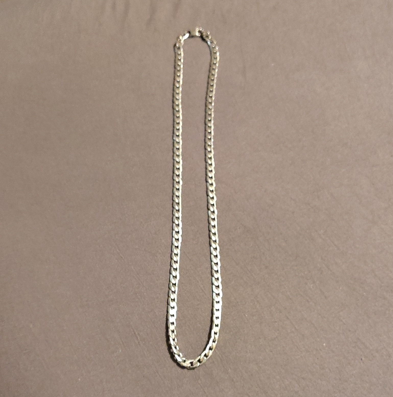 22 Inch Stainless Steel Curb Link Chain Necklace, Box Clasp Closure, No Stone