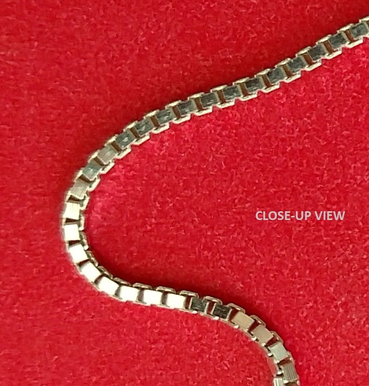 Box Chain Necklace — Sterling Silver — 1.5mm* — 14 inch* – Made in Italy [BN]
