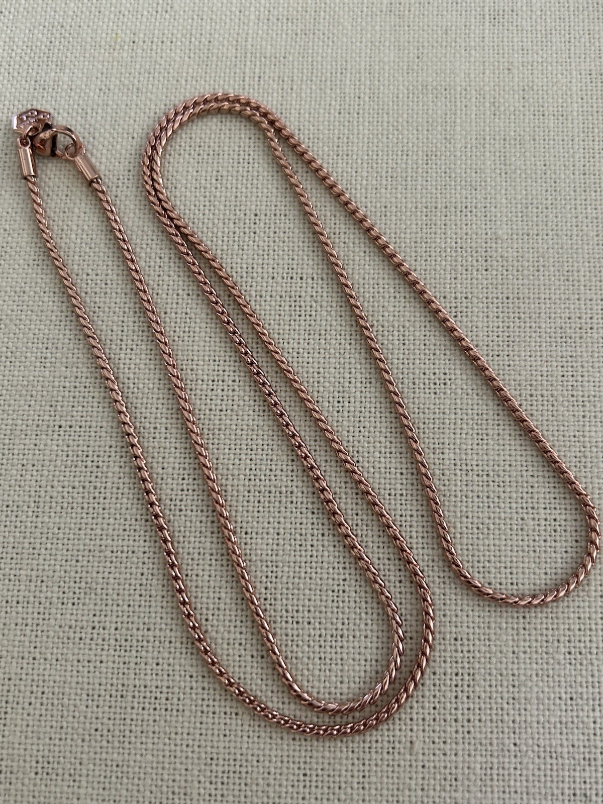 Origami Owl CN7034 Rose Gold 30″ Wheat Lanyard Chain “New”