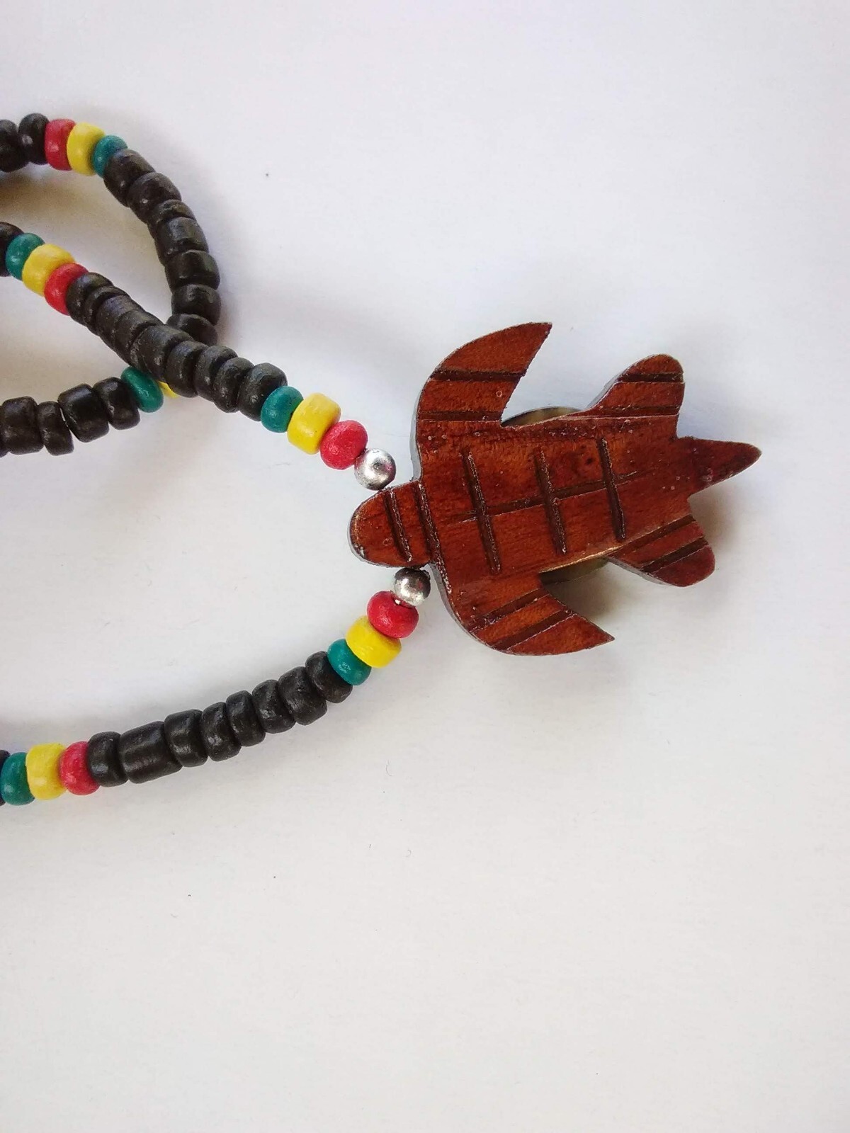 Turtle Limpet Rasta Necklace Coconut Ethnic Tribal Unisex 18″ USA Seller New
