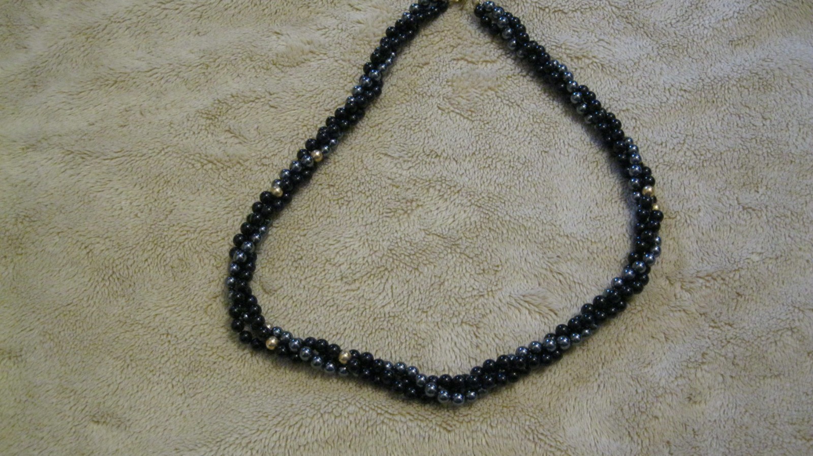 black and grey necklace