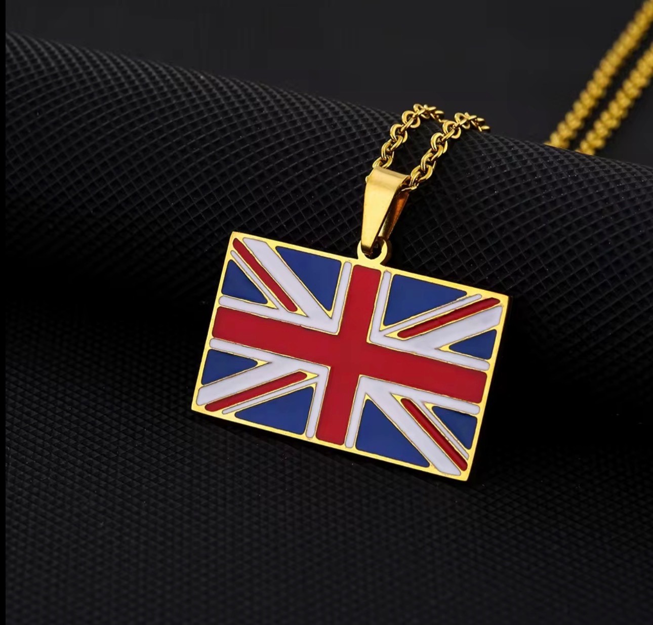 United Kingdom Flag Necklace • British Pendant Jewellery • Union Jack Gift