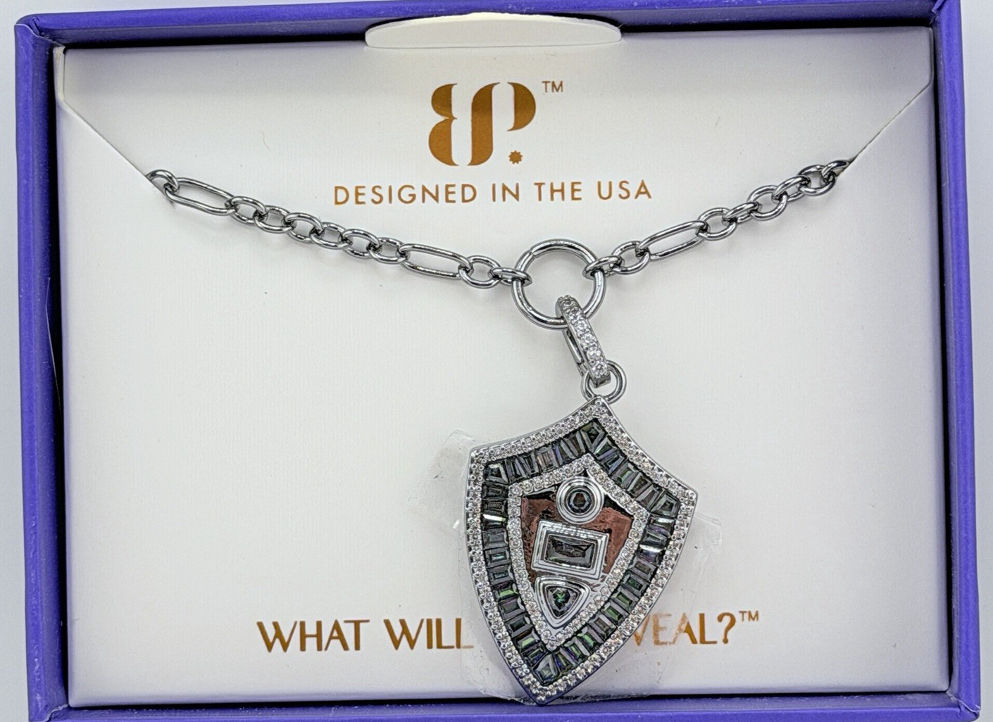Bomb Party June 2026 Necklace “The Arabella Shield” Alexandrite on Hematite