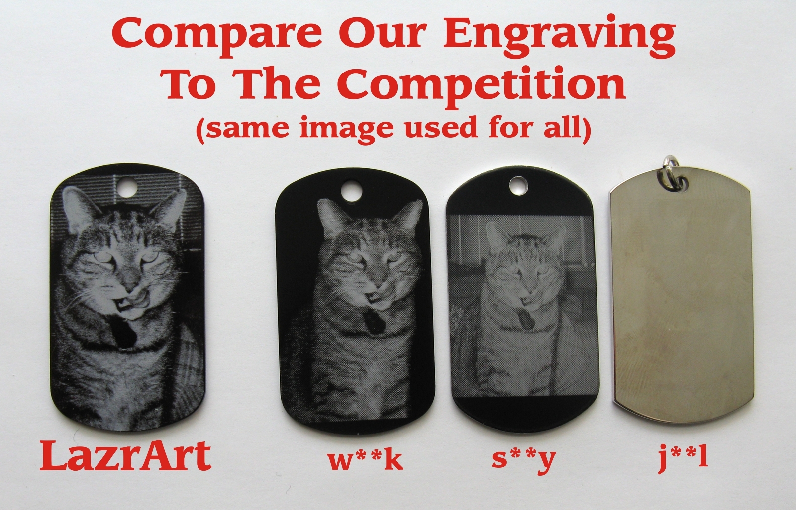 Personalized Metal Photo Dog Tag Necklace/Keychain – Free Custom Engraving
