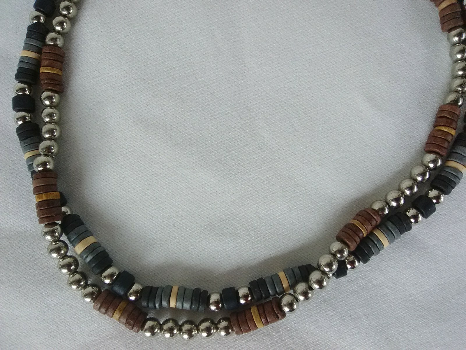 2 Lot Surfer Necklaces Choker Ethnic Tribal Unisex Tribal 17.5″ USA Seller New