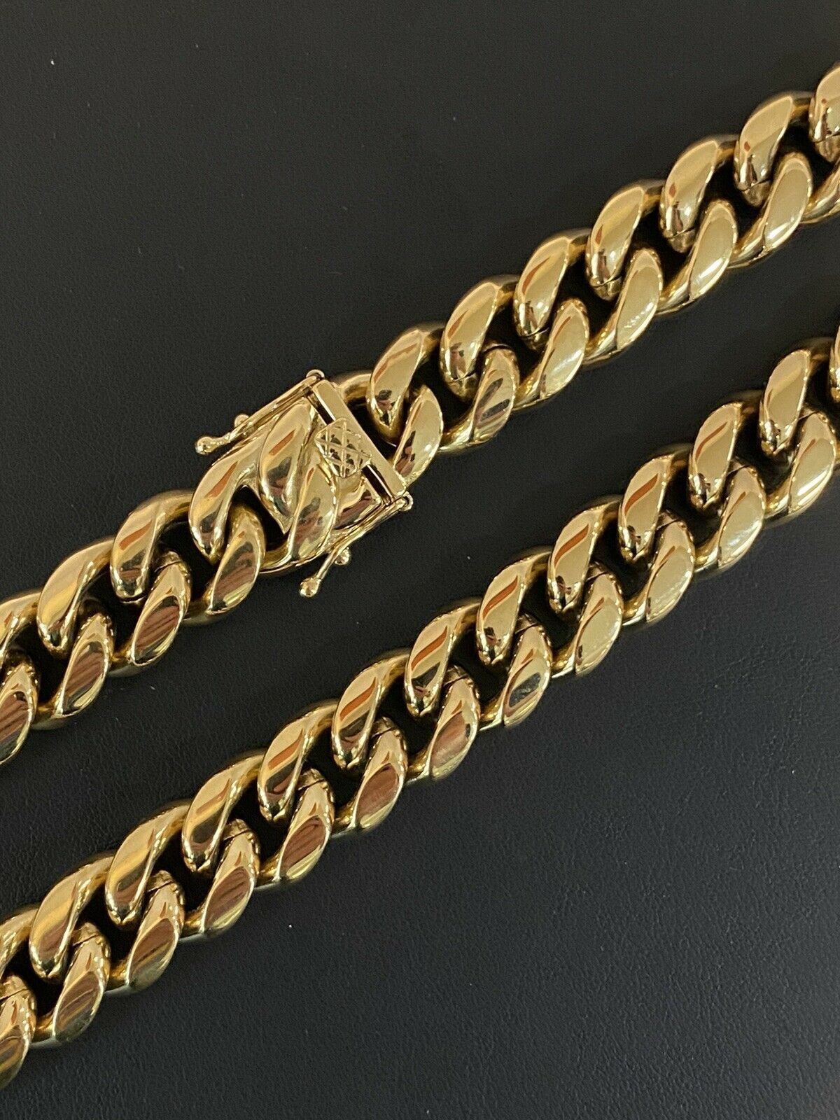 Miami Cuban Link Chain 16mm Box Clasp 14k Gold Plated Stainless Steel 20″ Choker