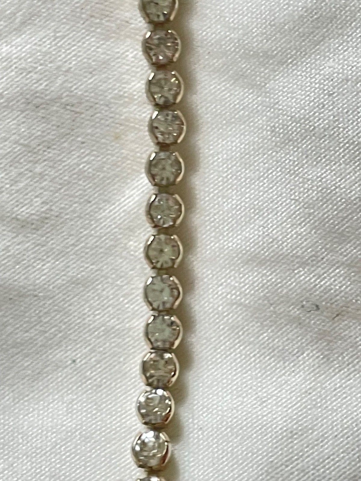 CHANEL Vintage CC Logo Crystal Rhinestone Chain Necklace Gold Tone Necklace Auth