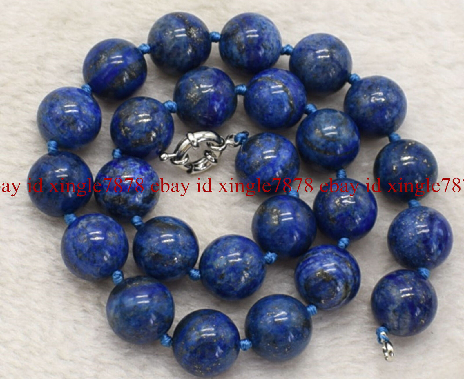 Huge 14mm Round Natural Blue Lapis Lazuli Gemstone Beads Necklace 16-36 inches
