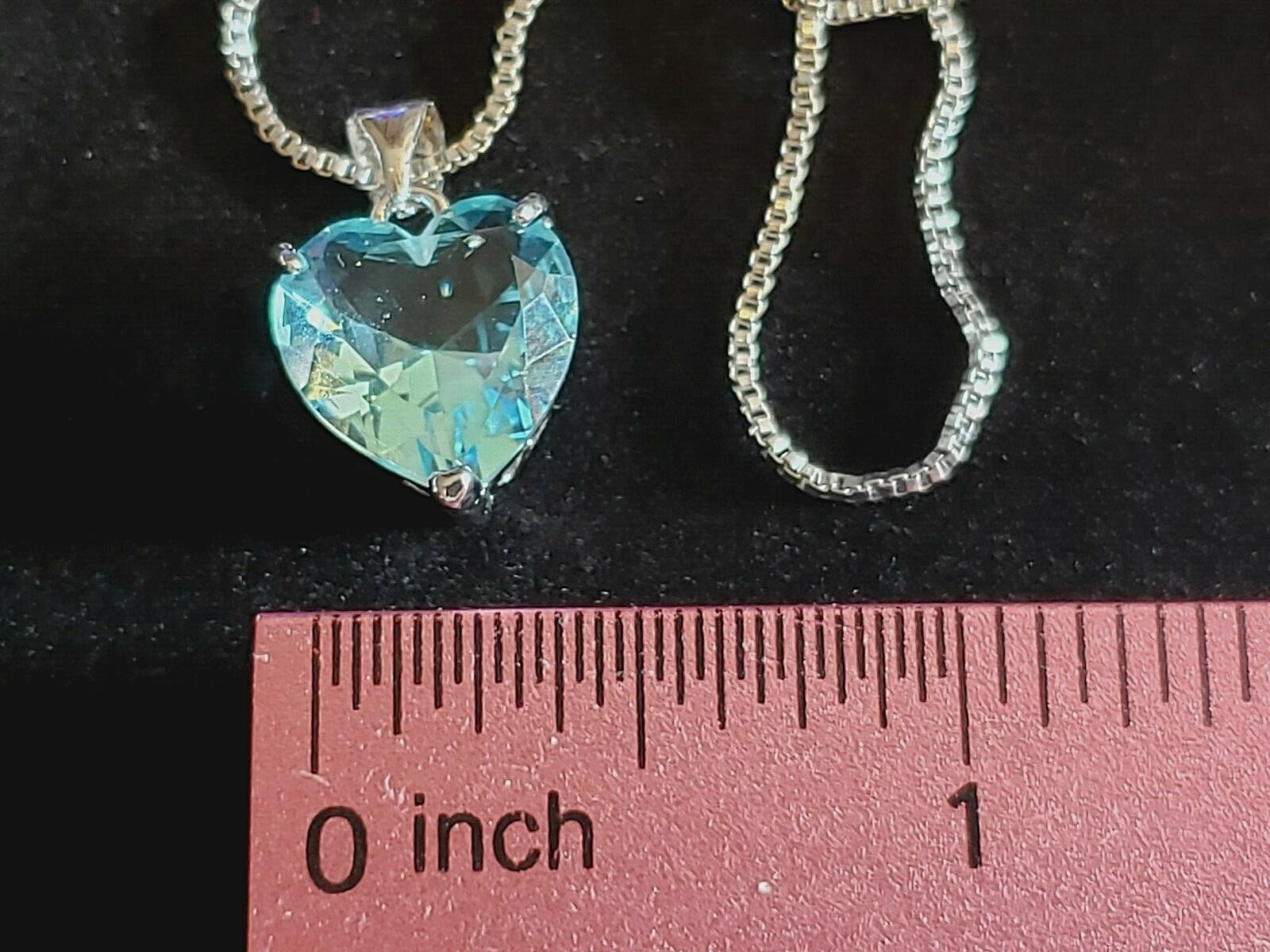 Birthday Gift Necklace Aqua Blue Heart