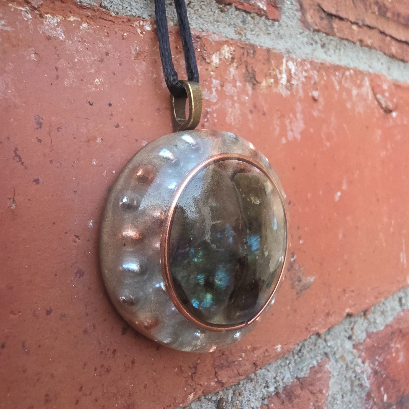 Labradorite Orgonite Orgone Energy Pendant Necklace Spiritual Intuition Psychic