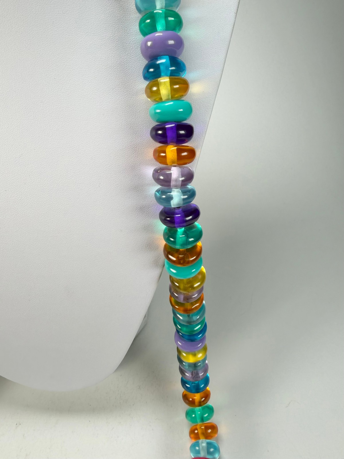 Jackie Brazil “Bela” Transparent Paris Mix Resin Mini Wheels 110cm Necklace