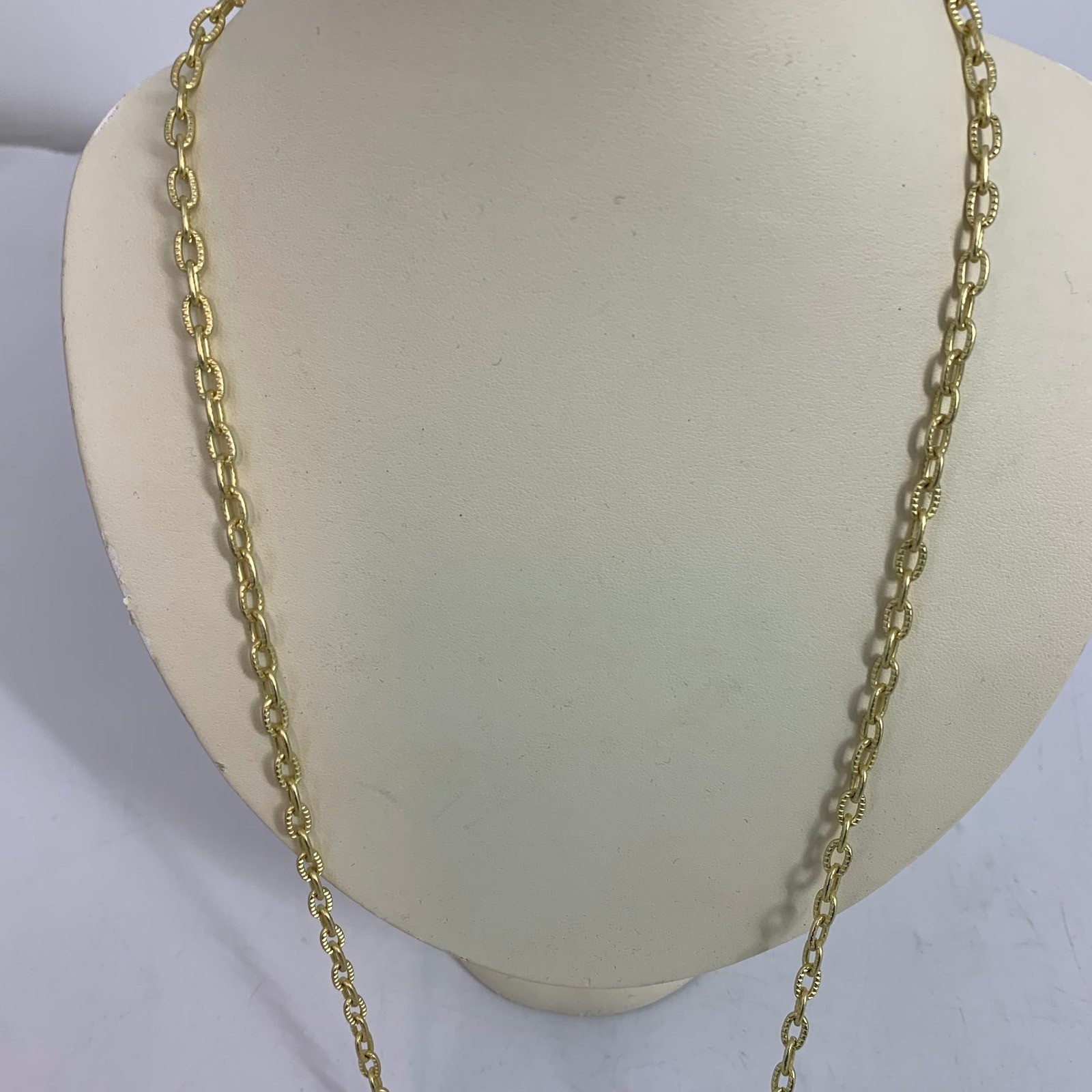 Stella & Ruby Gold Chain Necklace with Tiered Turquoise Aqua Tassel Pendant