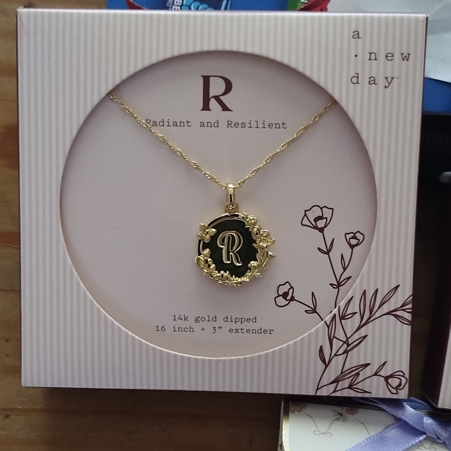 A New Day 14k Gold Dipped Initial Pendant & Heart Charm Necklaces(4) Total NEW!