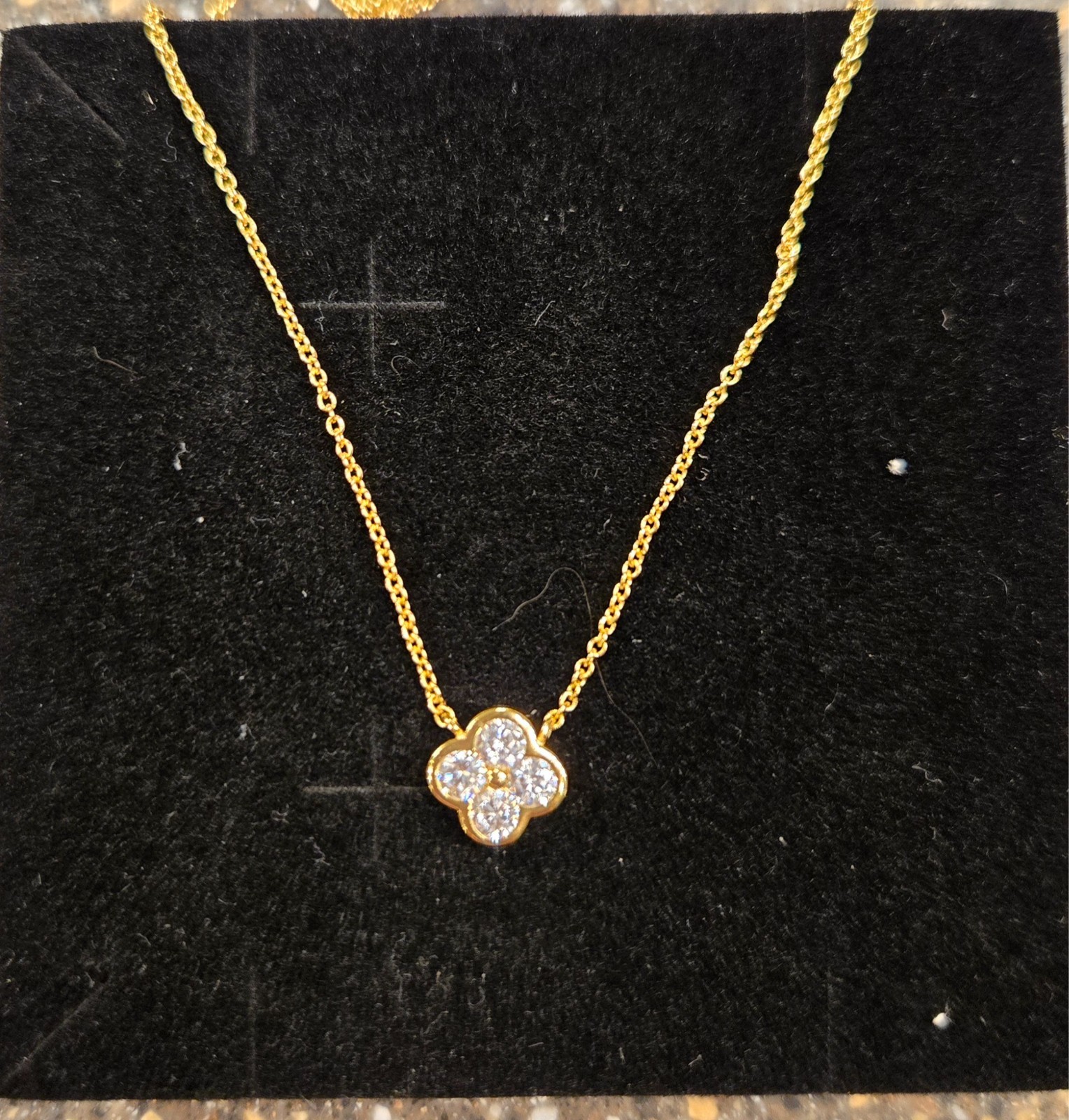 NEW Electric Picks 14kt Gold Plated CZ Crystals Pendant Camilla Necklace