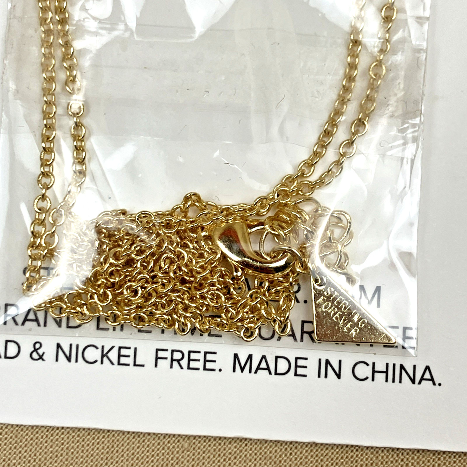 Sterling Forever Aldari Layered Necklace 14k Goldplated 925 Silver NWT Orig $75