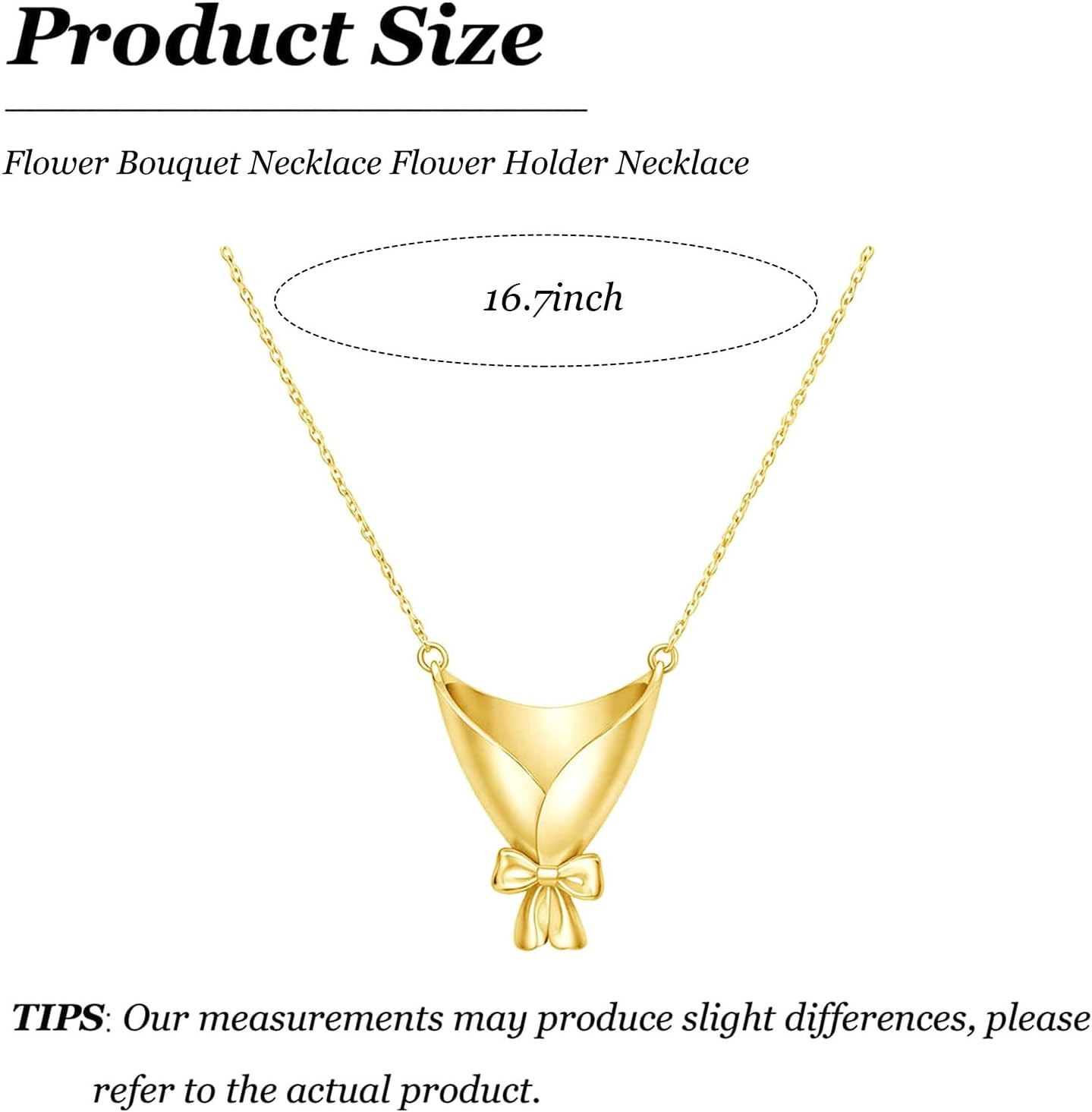 Flower Holder Necklace for Women DIY Flower Bouquet Necklace Mini Vase Pendant W