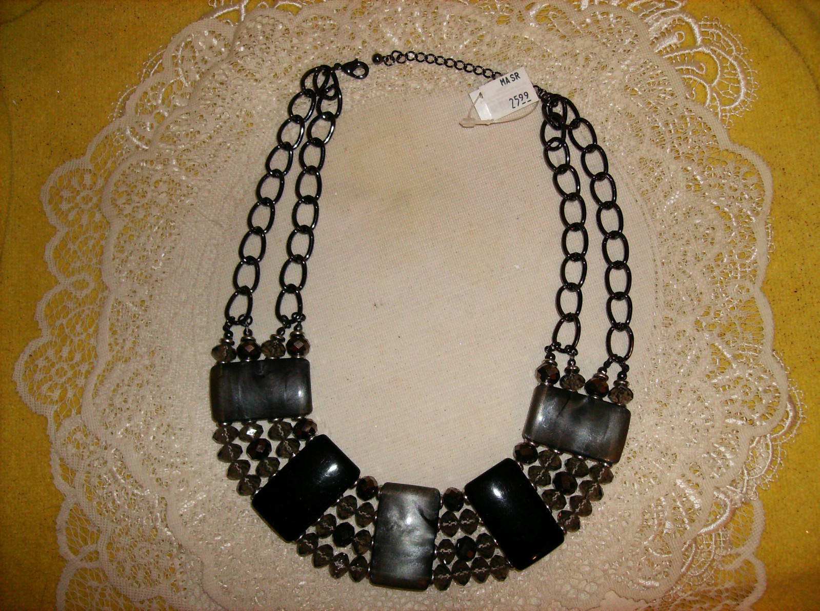 TURQUOISE BLUE BEAD 23″ NECKLACE & FREE BRACELET HANDMADE IN USA!