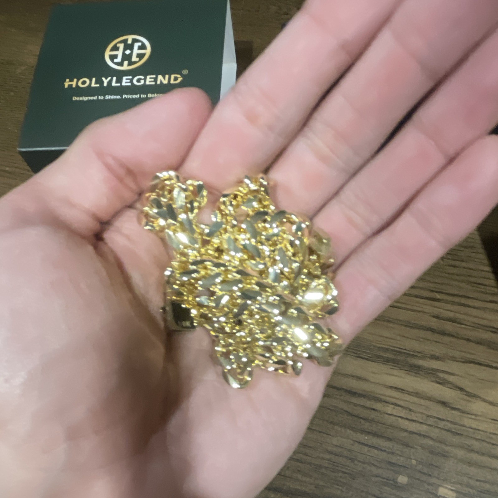 HOLYLEGEND Real 14k Gold-Plated Cuban Chain Necklace 24 in RM-Cuban-8-24