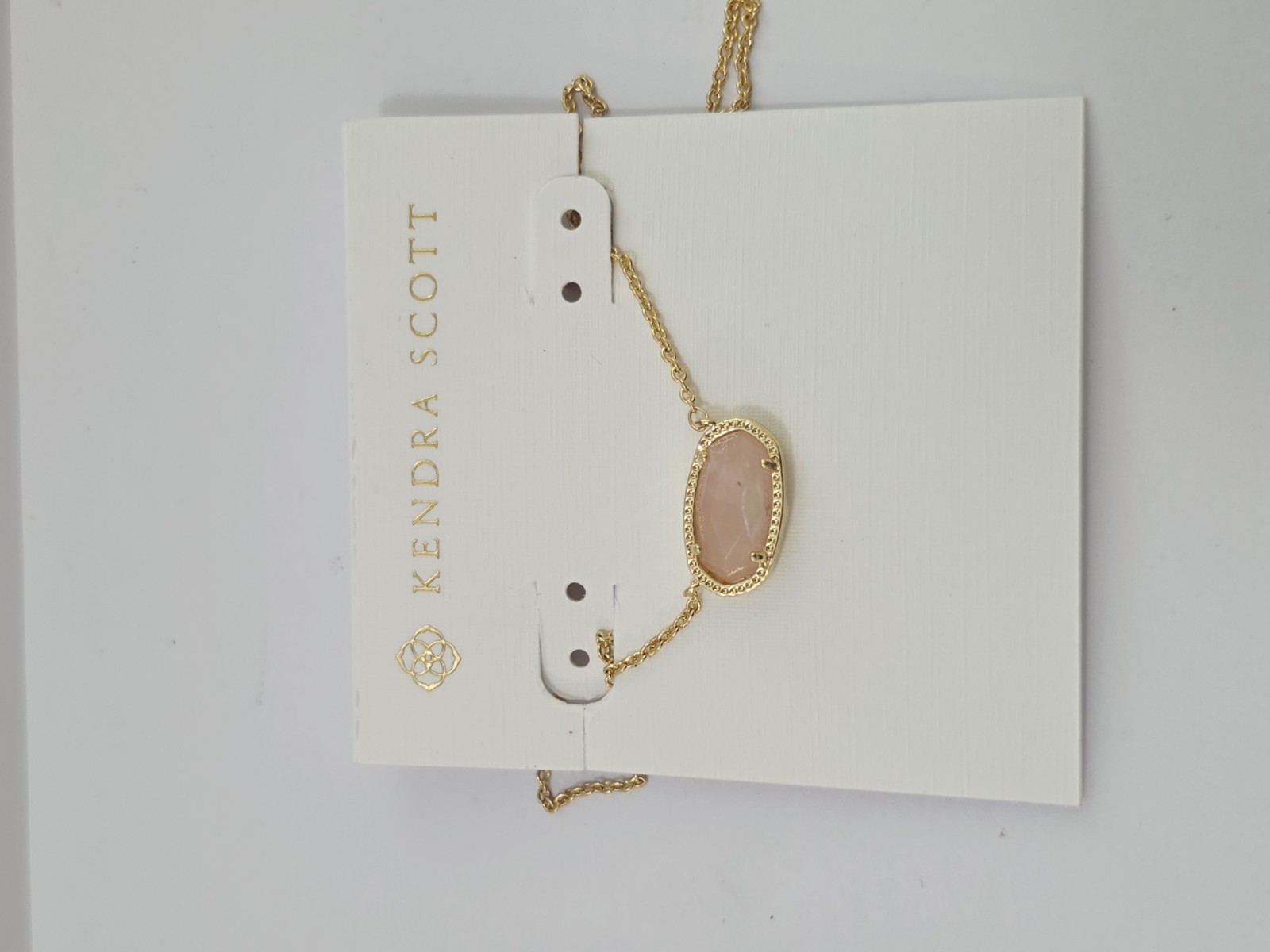 Kendra Scott Eva 14K Gold Over Brass Pendant Necklace – Rose Quartz