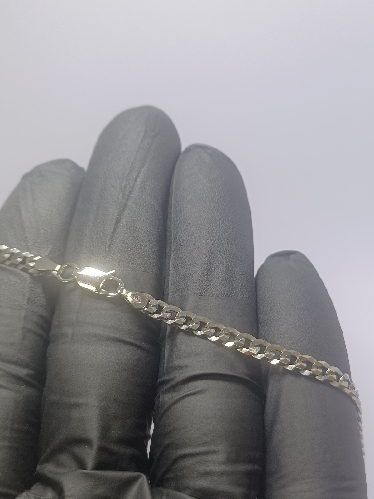 Gunmetal 3.5mm Wide 24″ Flat Miami Cuban Link 925 Sterling Silver