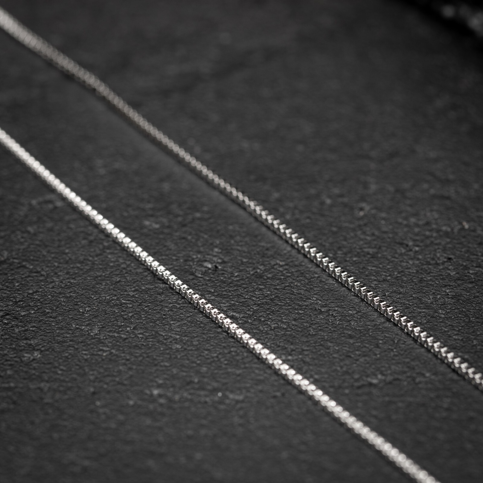 Women’s White Gold Plated Stainless Steel 1.5mm 16,18,20 Inch Box Chain Necklace