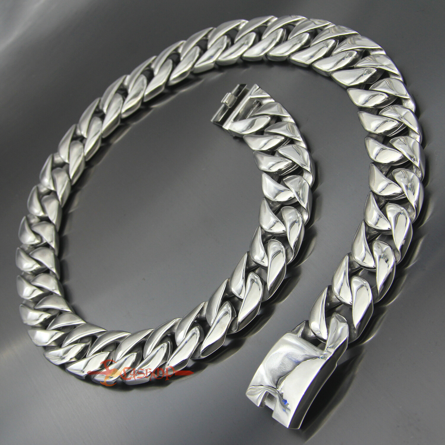 Men’s Thick Heavy Chain Stainless Steel Cuban Link Necklace Bracelet 20/24/31mm