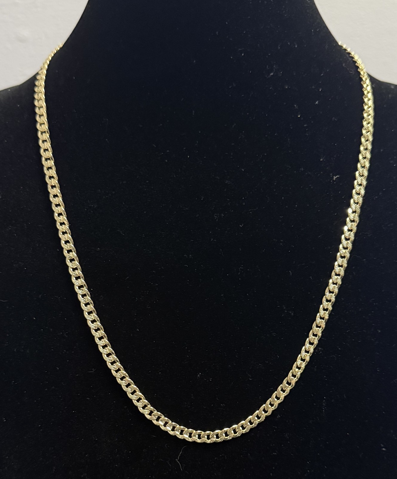 24in 6mm 14k Gold Plated Diamond Cut Cuban Chain