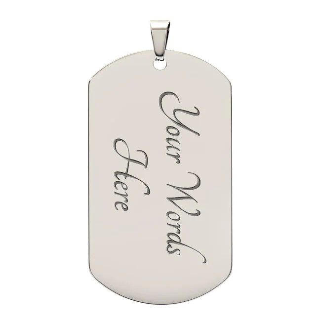 Personalized Engraved Custom Dog Tag dogtag Name Necklace Chain Titanium Steels
