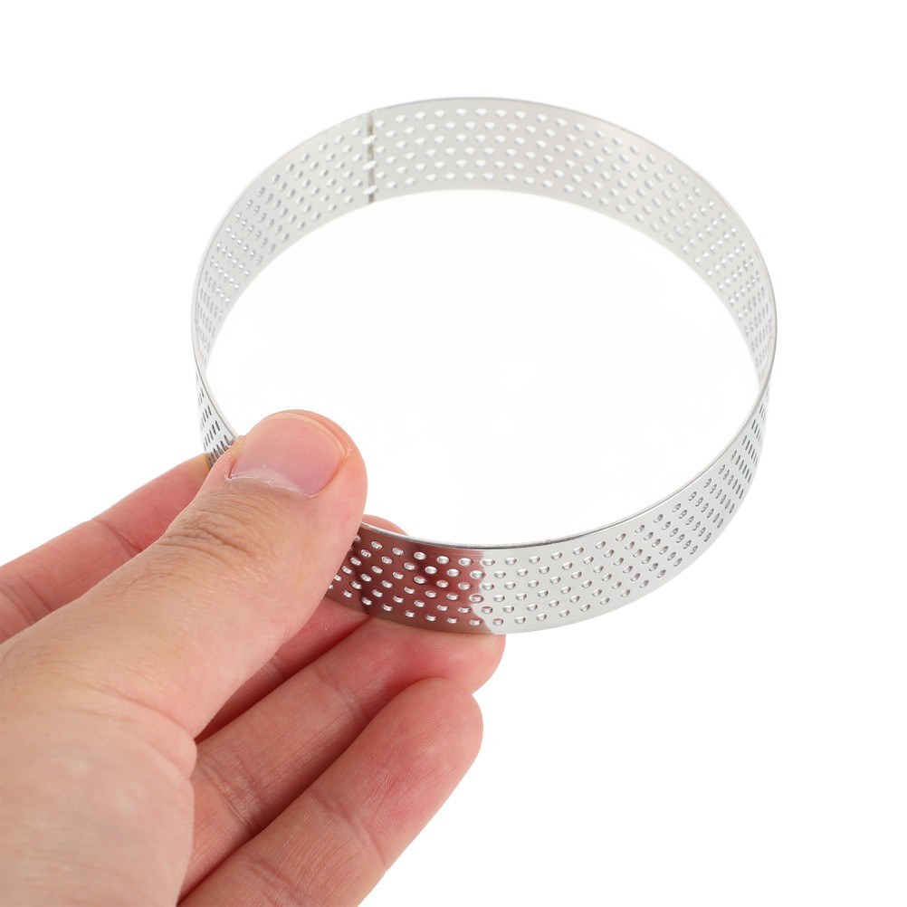 8Pcs Reusable Stainless Steel Cake Rings for Baking Round Pastry Mold Silver