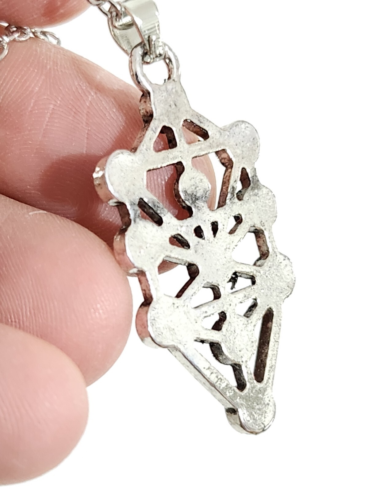 Tree of Life Kabbalah Pendant Necklace Geometric Silver Jewish Sefirot Jewellery