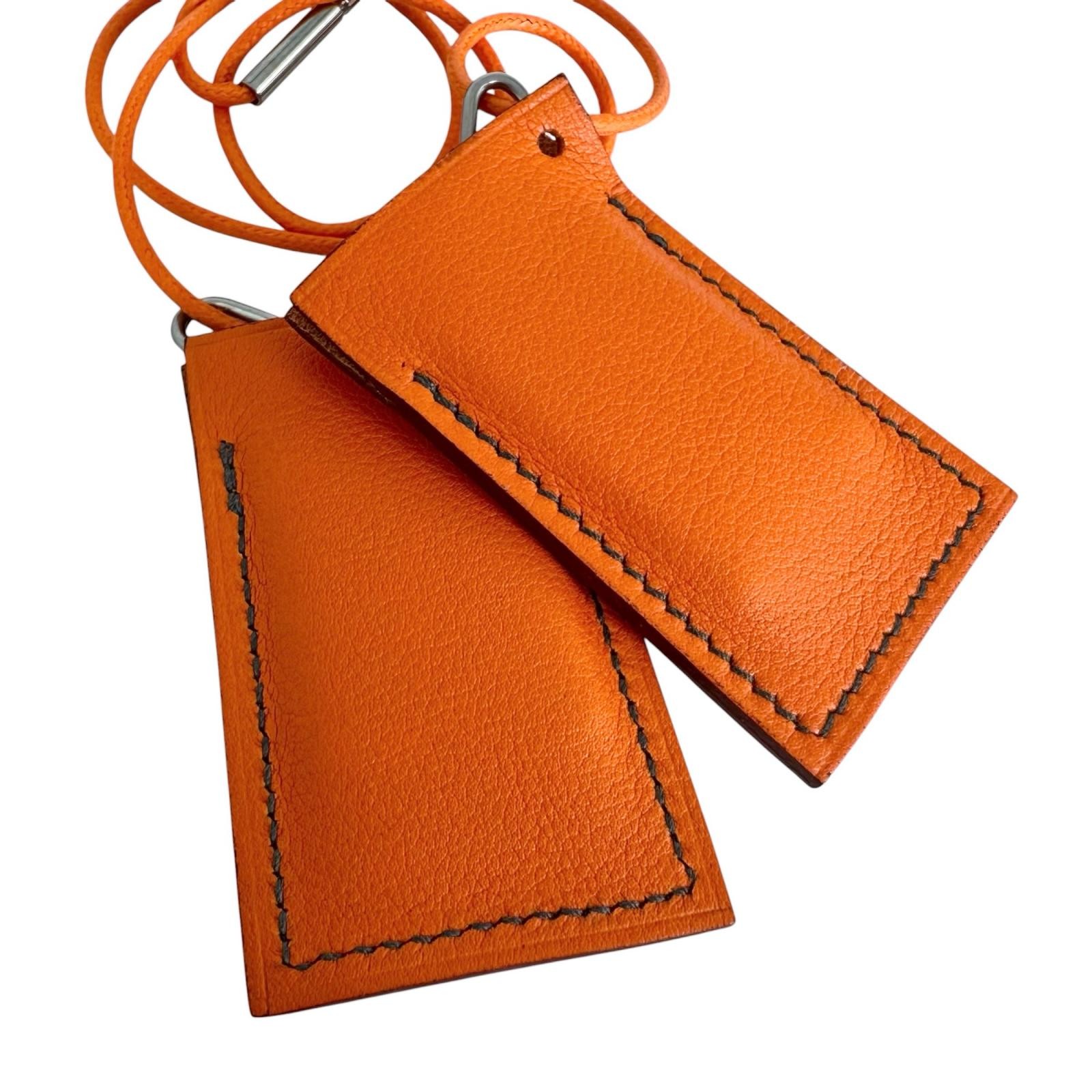 HERMES PendantNecklace symbol Necklace metal/leather unisex