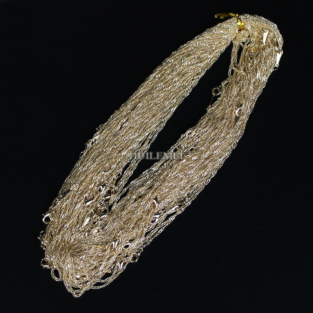 10pcs/lot Water Wave Chain Necklace Fashion Chains for Women 16″ 4 Colors Pick