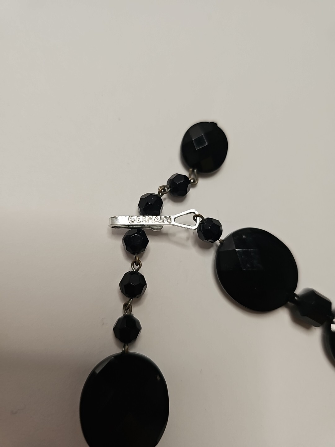 Choker Necklace Germany Black Faux Jewel Beads 14″ Long Fashion Neck Jewelry