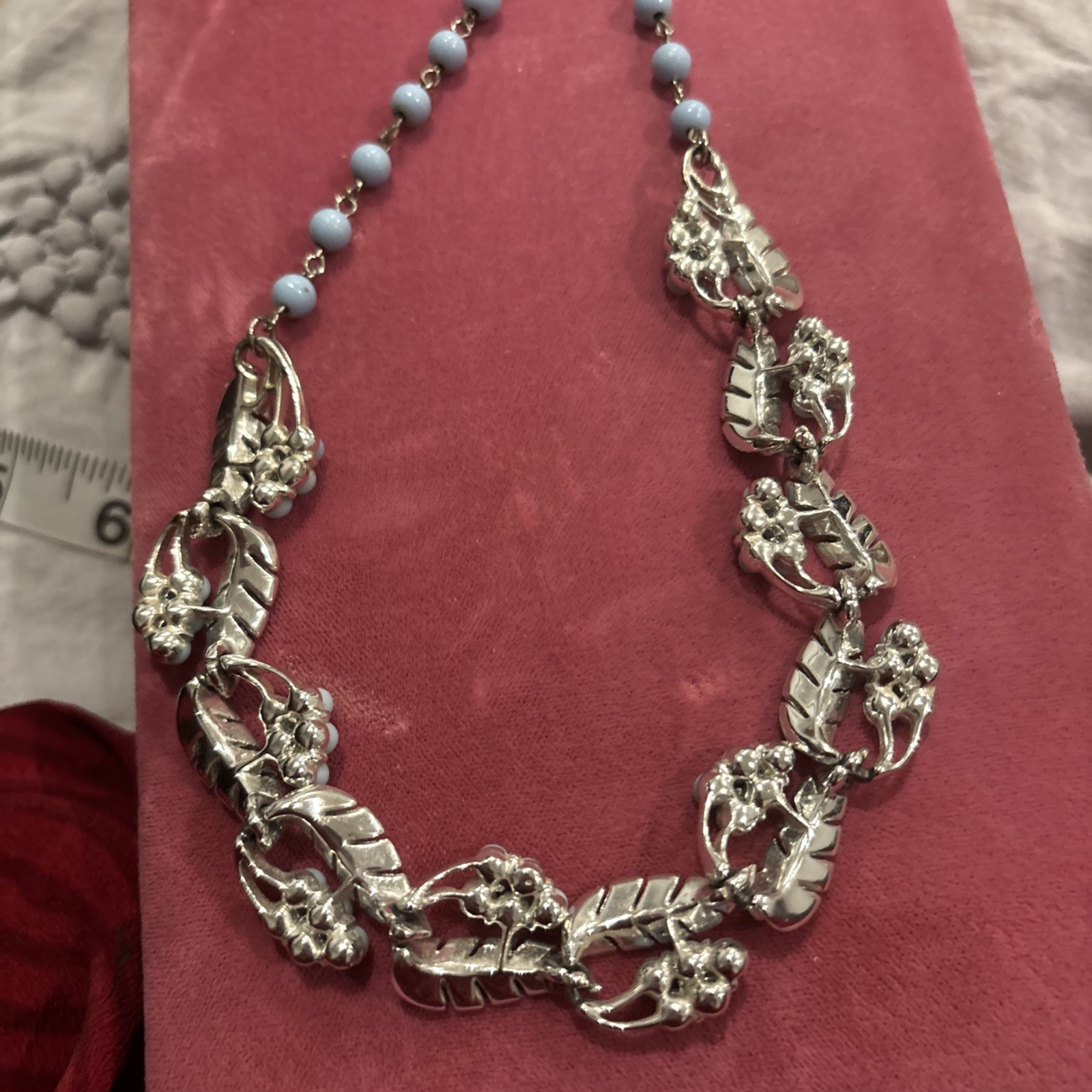 fashion jewelry necklace Light Blue Color V Pretty 18 Inches Long