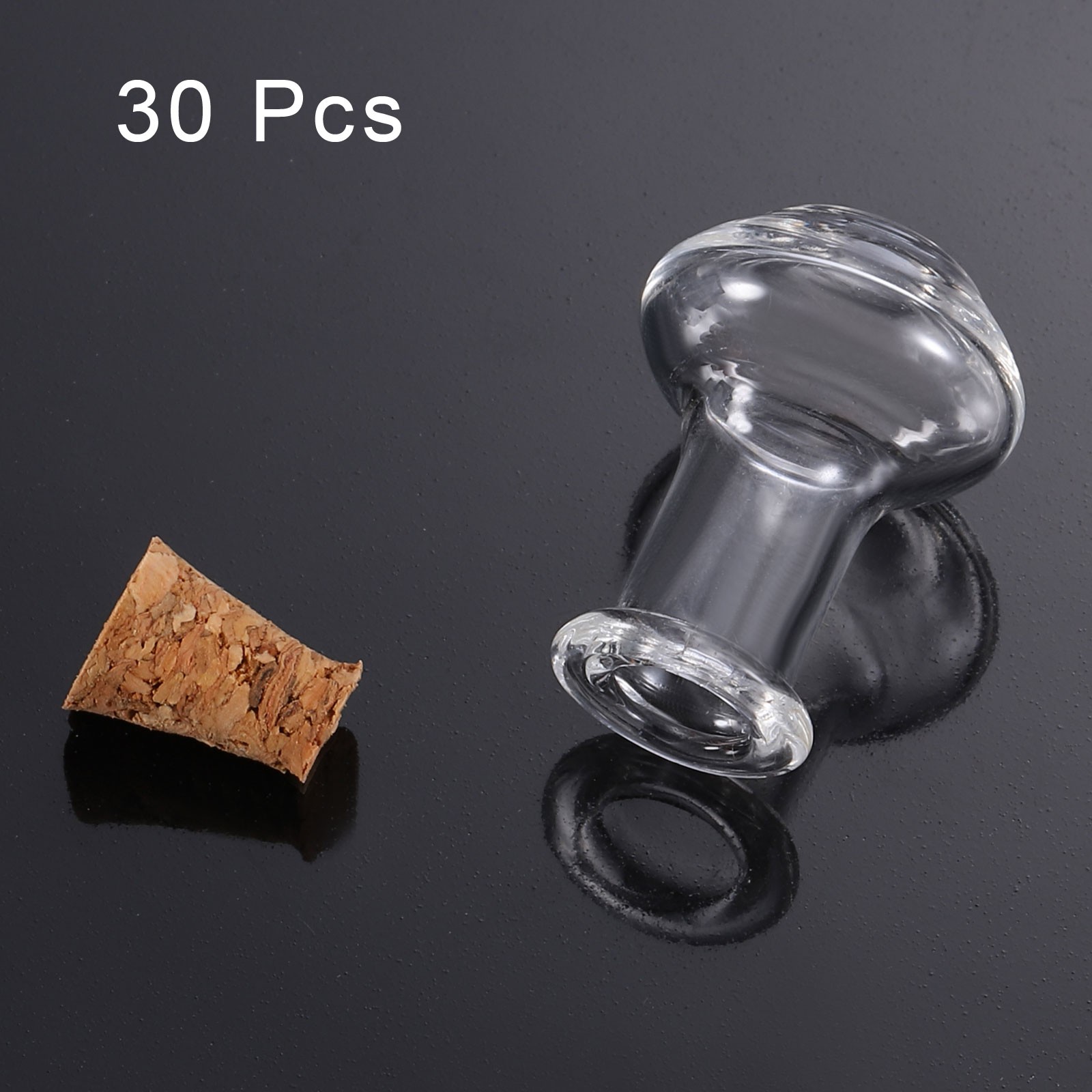 30 pcs Transparent Wishing Bottles 17mm Width, for Necklace DIY Pendant Craft