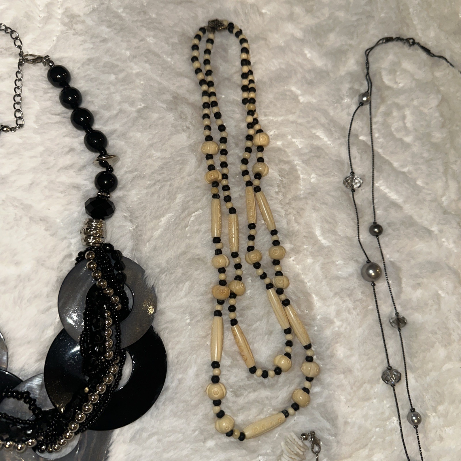 Vintage Statement Necklaces Lot Of 5 Mixed Various Style Fashionable & Gaudy