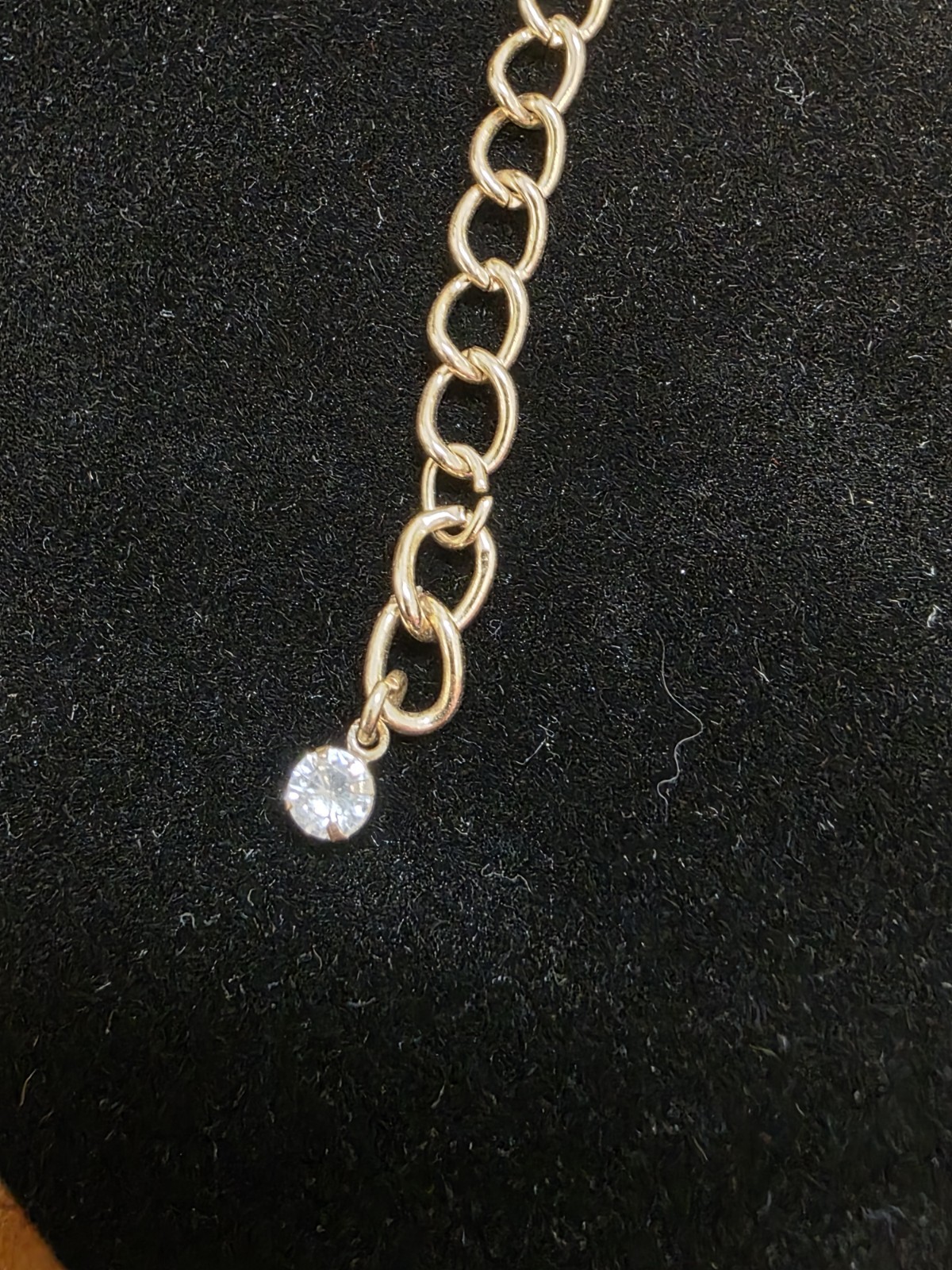 A New Day Crystal Trillion Stone Collar Chain Necklace Metallic Gold