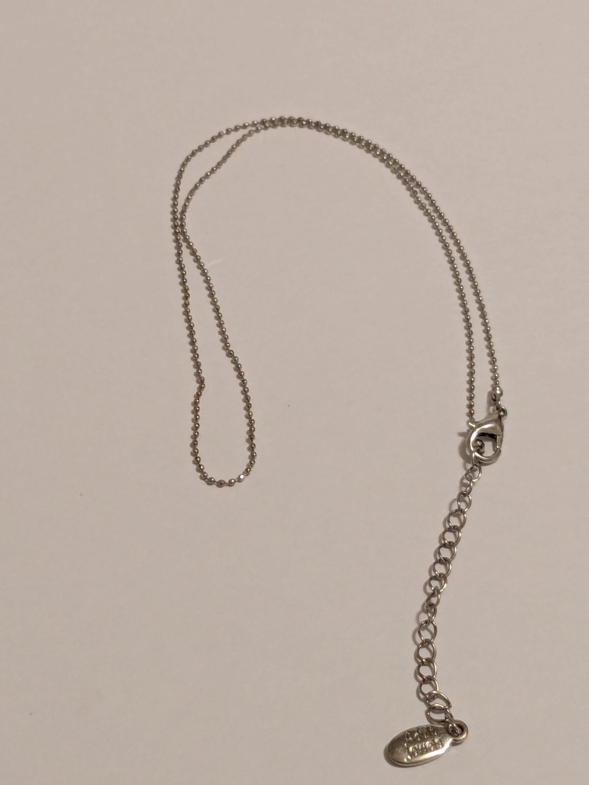 Silver Tone Ball Bead Chain Necklace By Adult Jewels. Minimalist. 15″.
