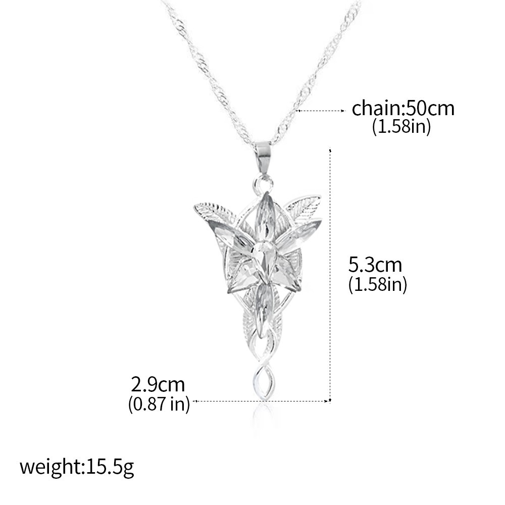 Arwen Evenstar Necklace – Lord of the Rings Pendant Jewelry for Women