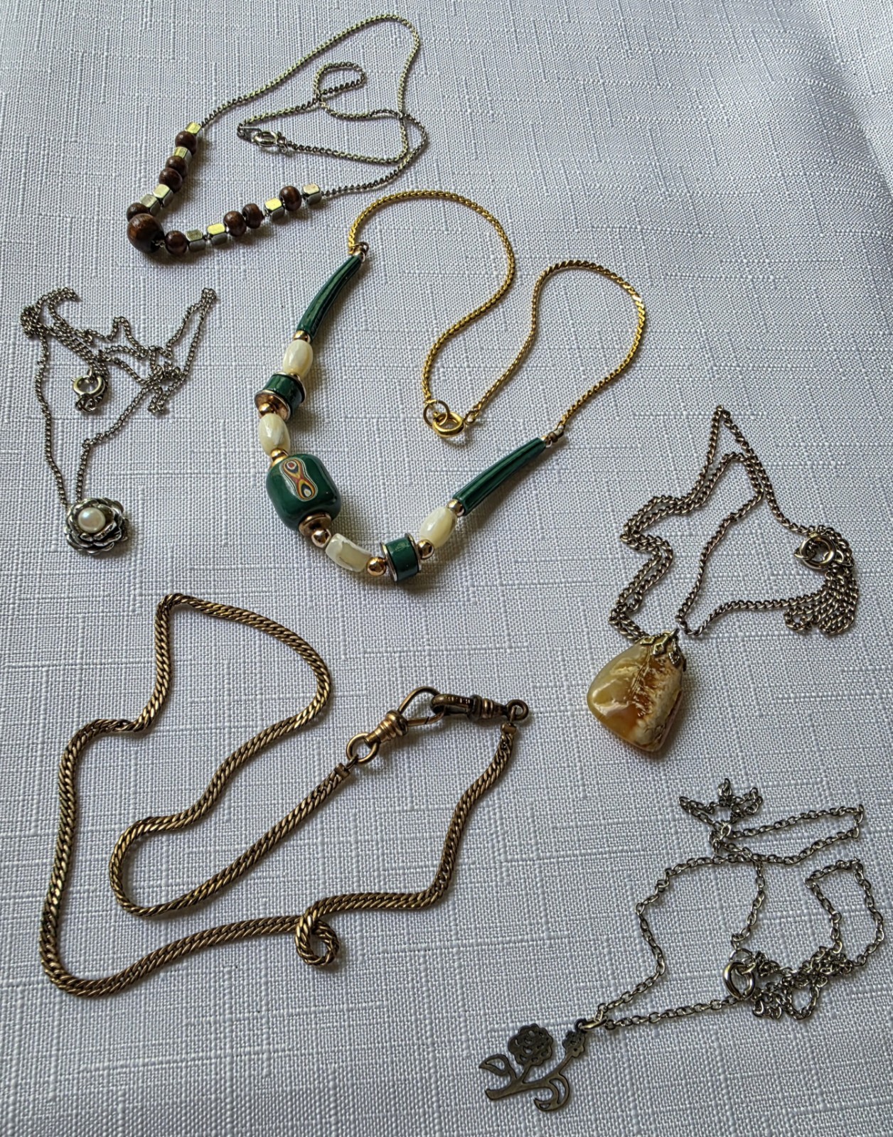 Vintage Collection of 6 Unique Necklaces Various Styles