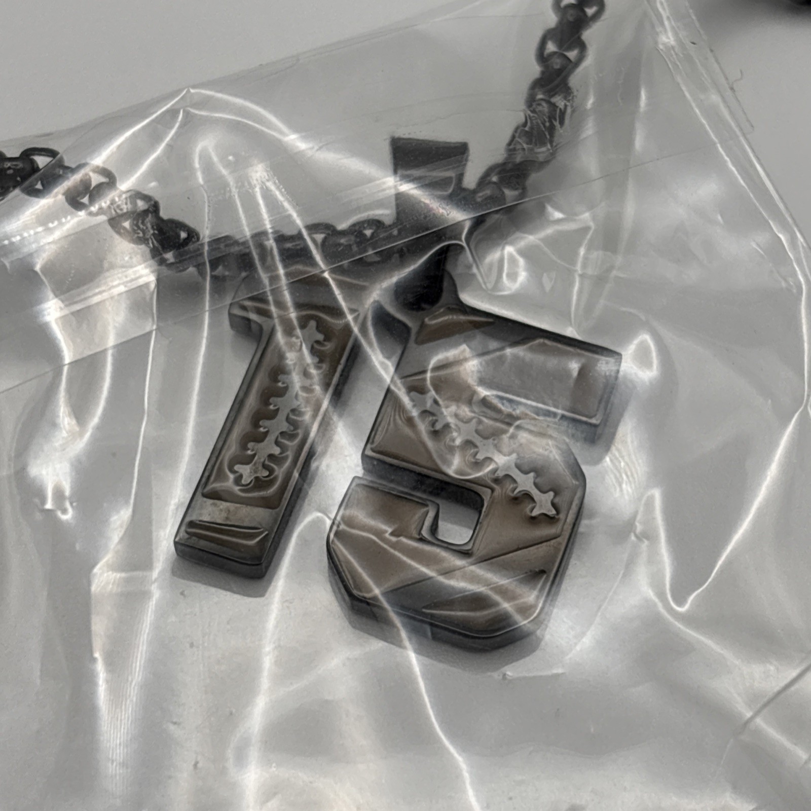 SKQIR Men’s Black Chain With Number 15 Football Pendant Necklace