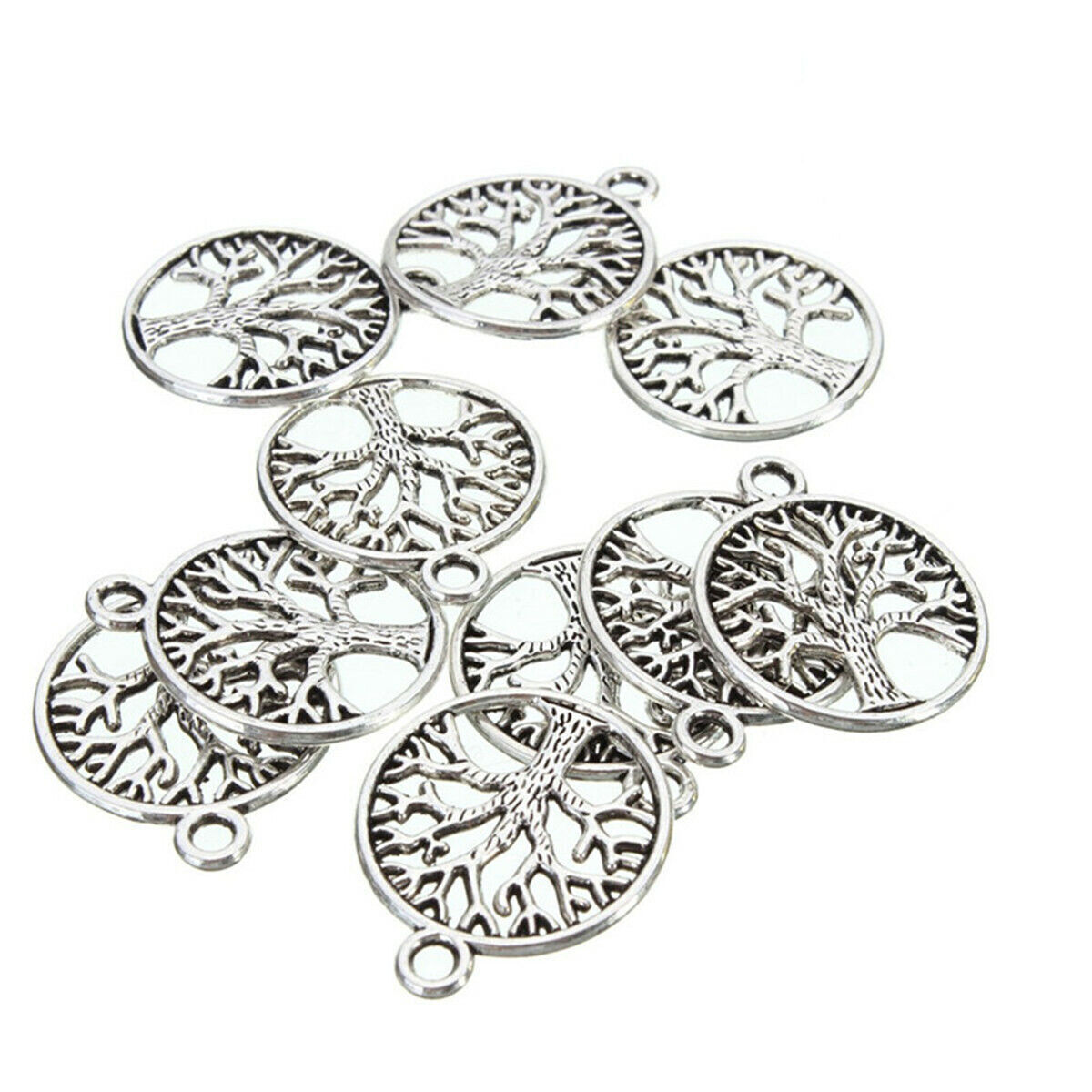 50PCS 20mm Tibetan ‘Tree of Life Circle’ Charms Pendants For DIY Jewelry Finding