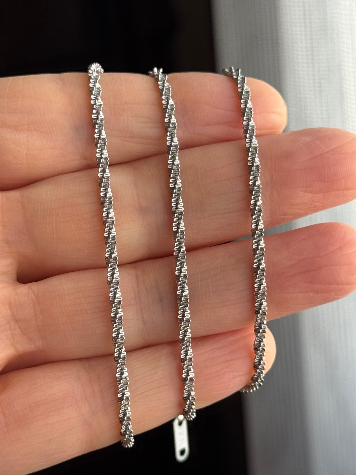 Sparkle Stainless Steel Chain Necklace ( 19” + 2”(extension) )